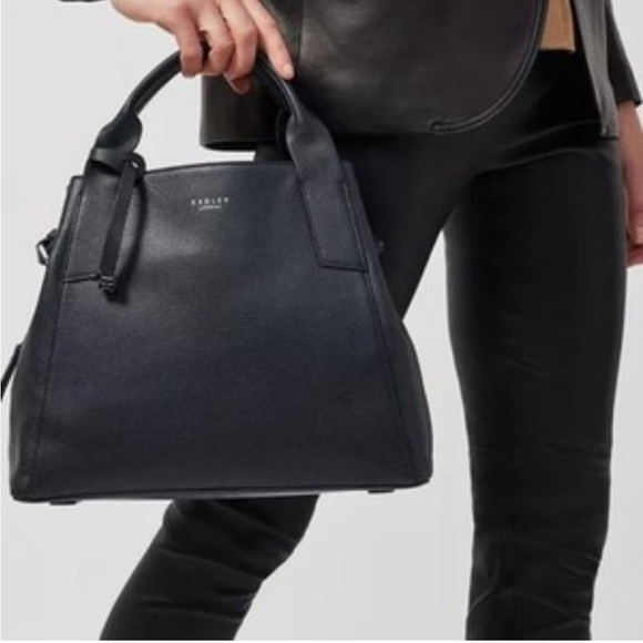 NWOT RADLEY LONDON Baylis Road Medium Multiway Bag Black with Dog Charm - Picture 12 of 13